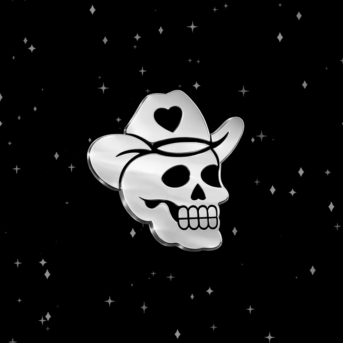 18K Cowboy Skull Tooth Gem