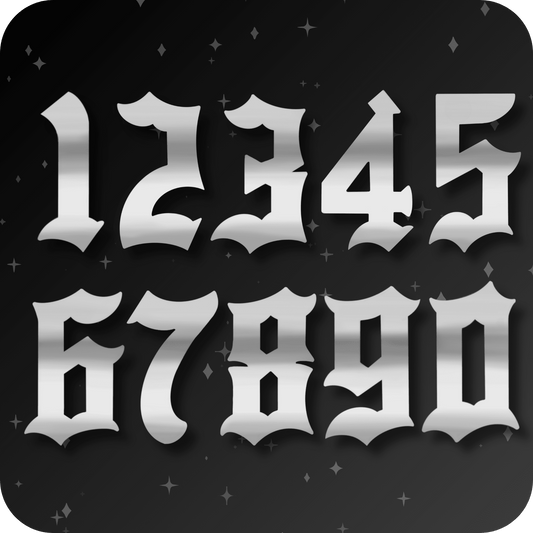 18K Old English Numbers