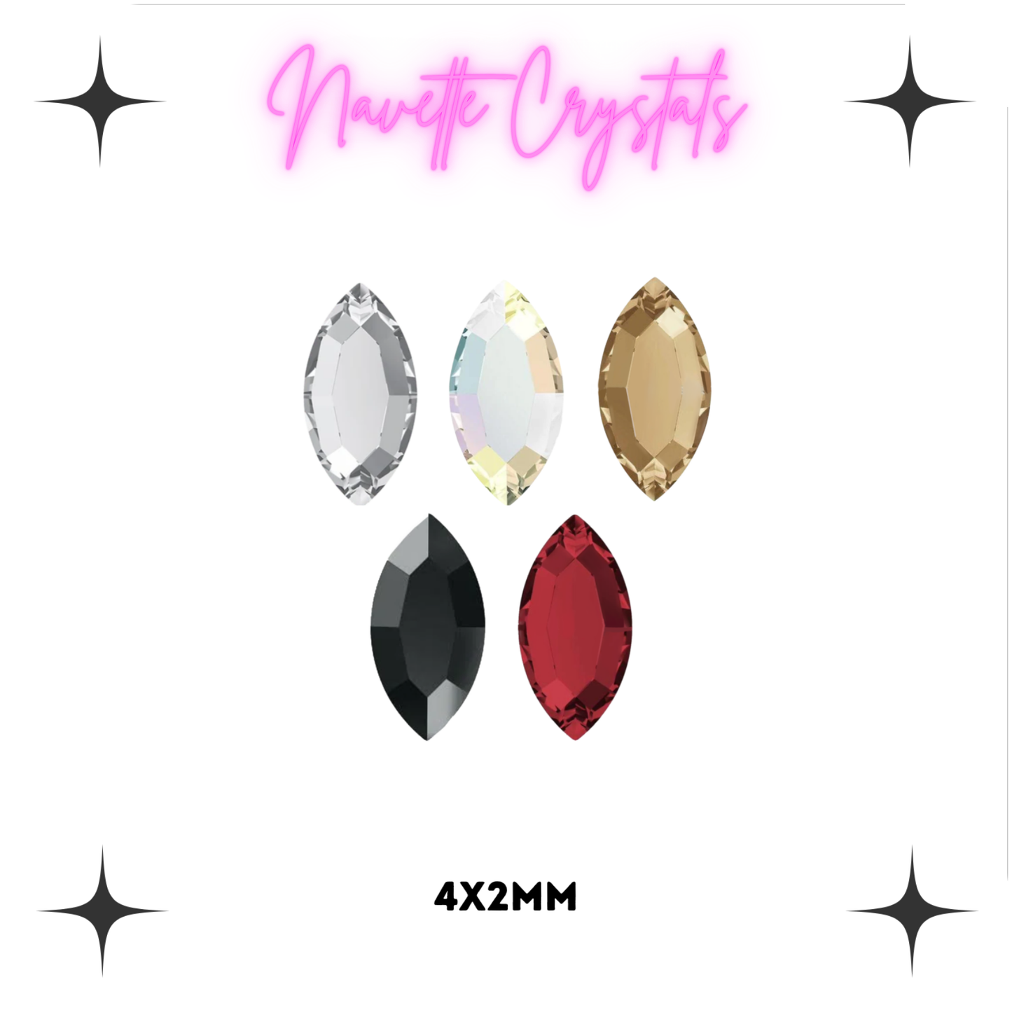Navette Crystal Tooth Gems