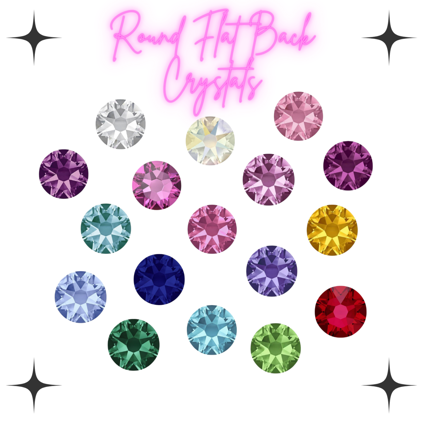 Round Flat Back Crystals