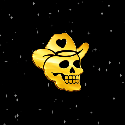 18K Cowboy Skull Tooth Gem