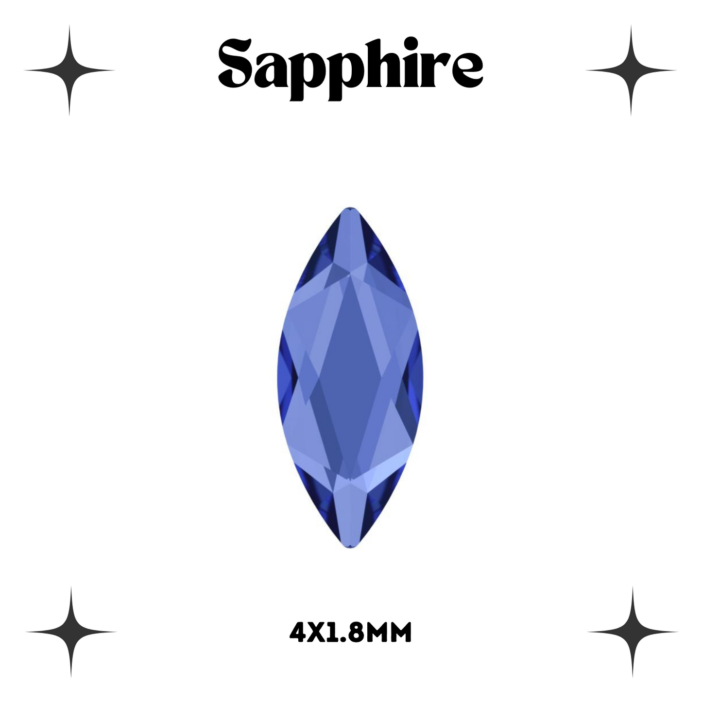 Marquise Crystal Tooth Gems