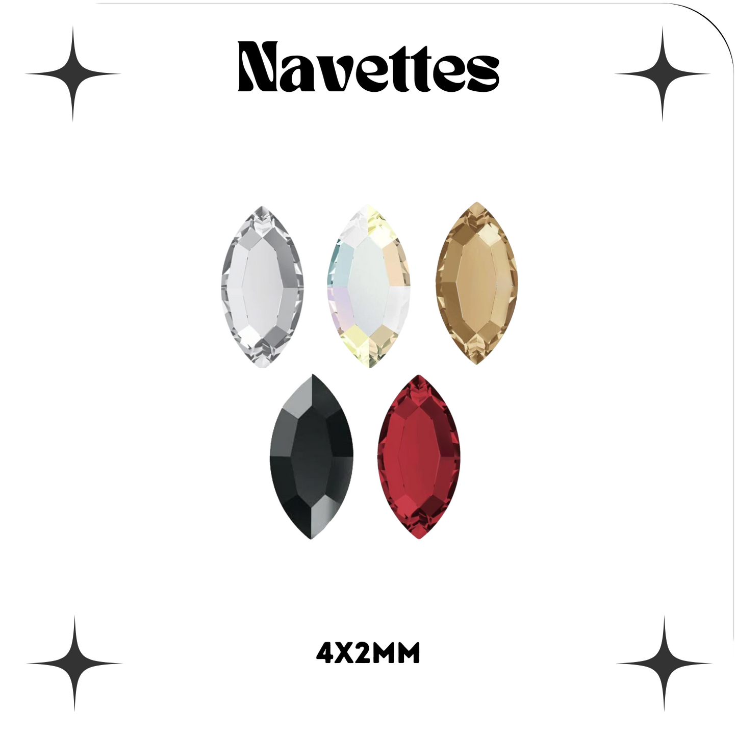 Navette Crystal Tooth Gems
