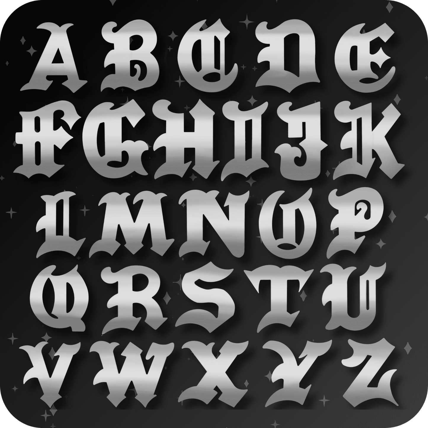 18k Old English Letters