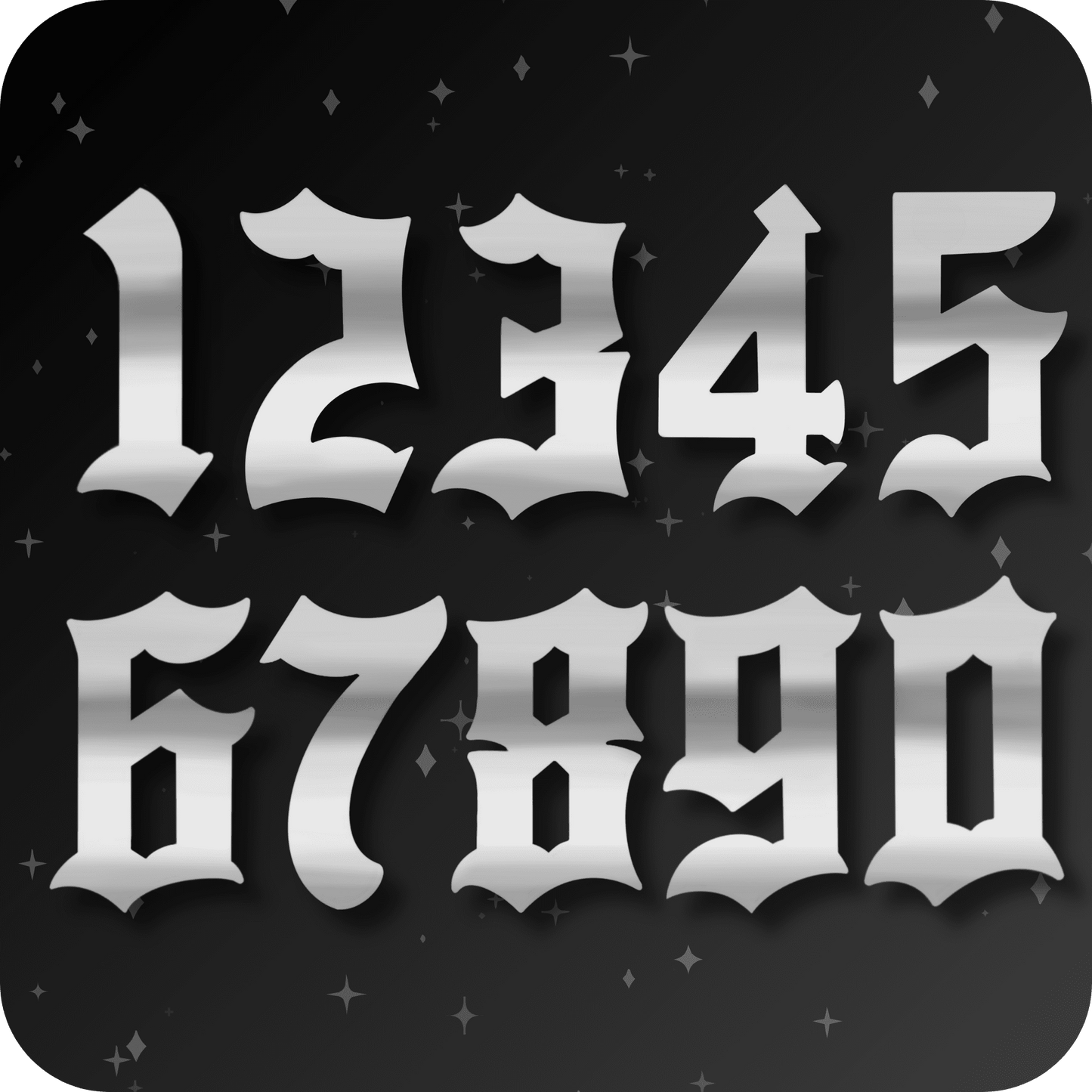18K Old English Numbers