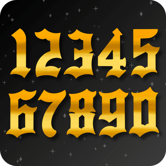 18K Old English Numbers