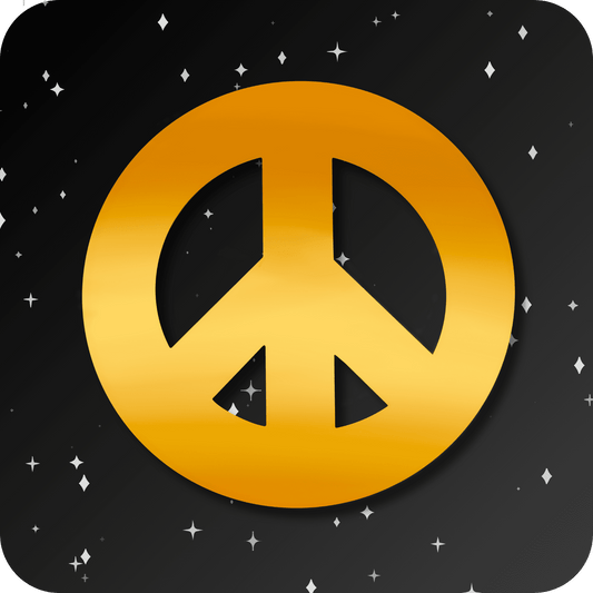 18K Peace Sign Tooth Gem
