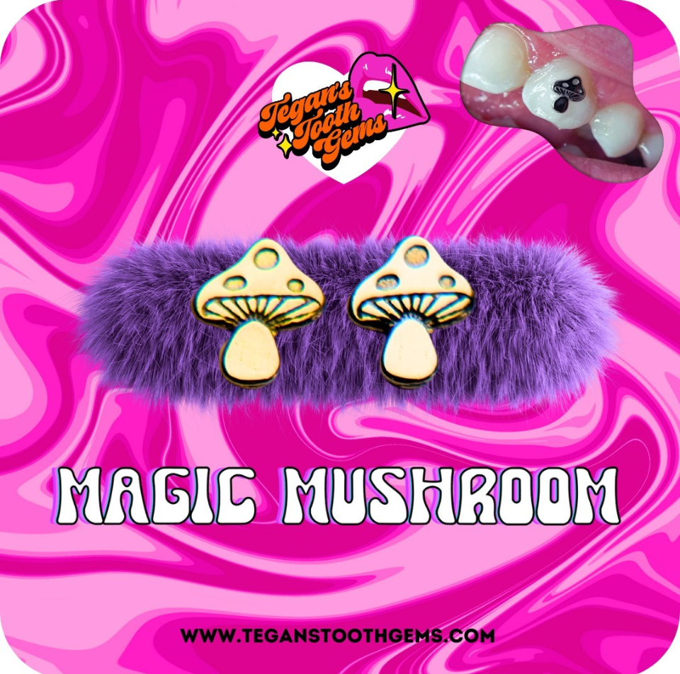 18K Magic Mushroom Tooth Gem