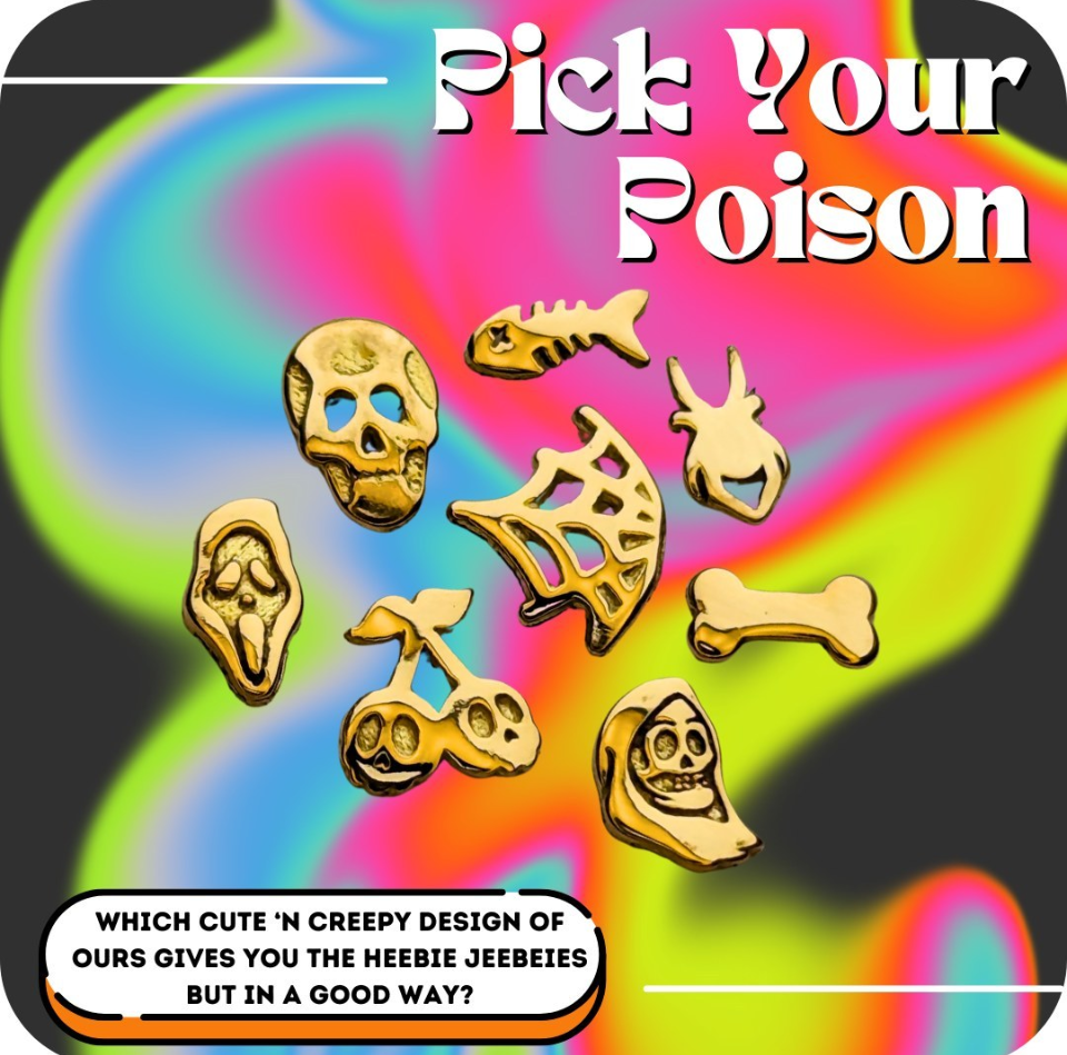 18K Skull Tooth Gem