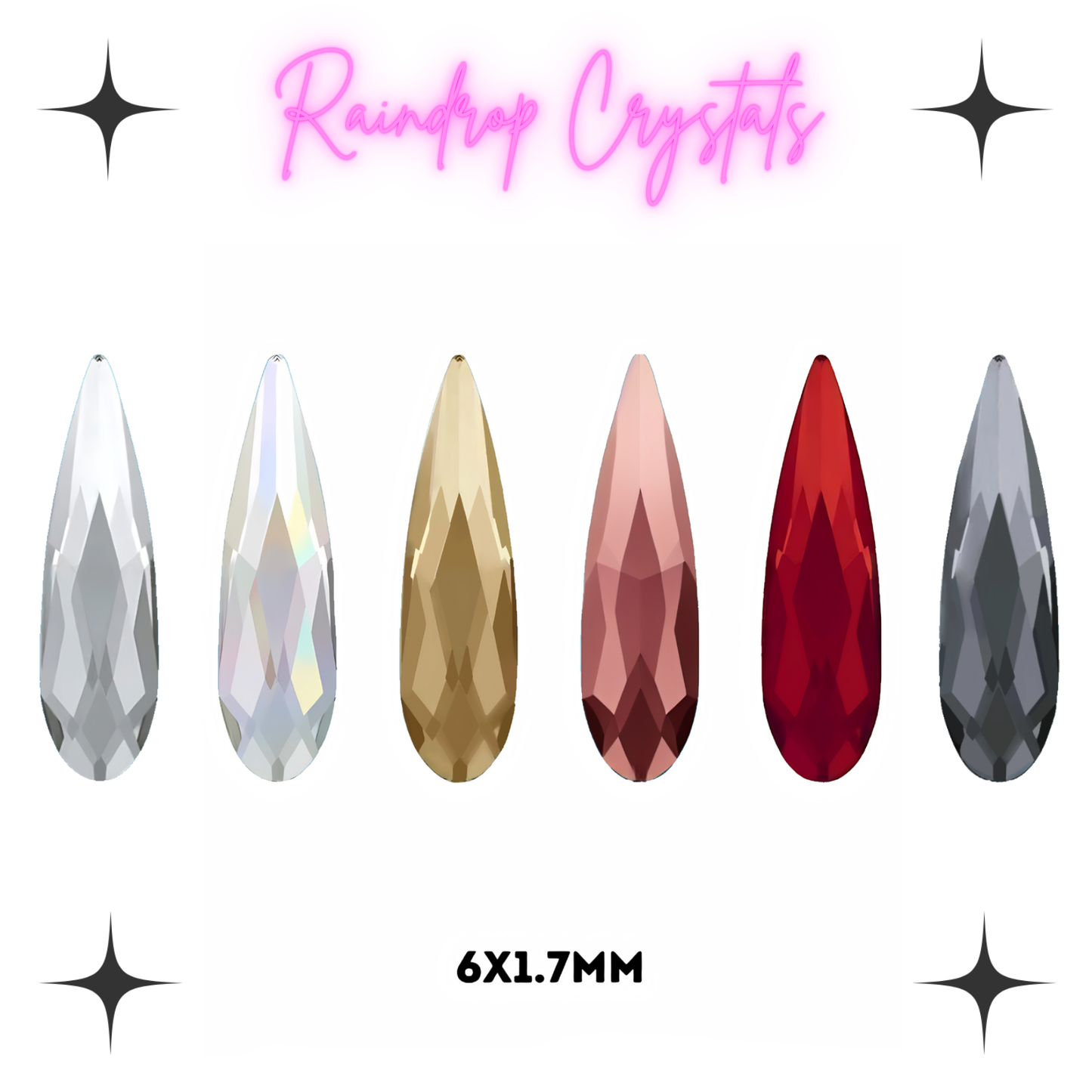 Raindrop Crystal Tooth Gems