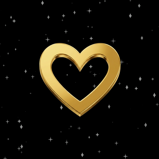 18k Heart Outline 2.0 Tooth Gem
