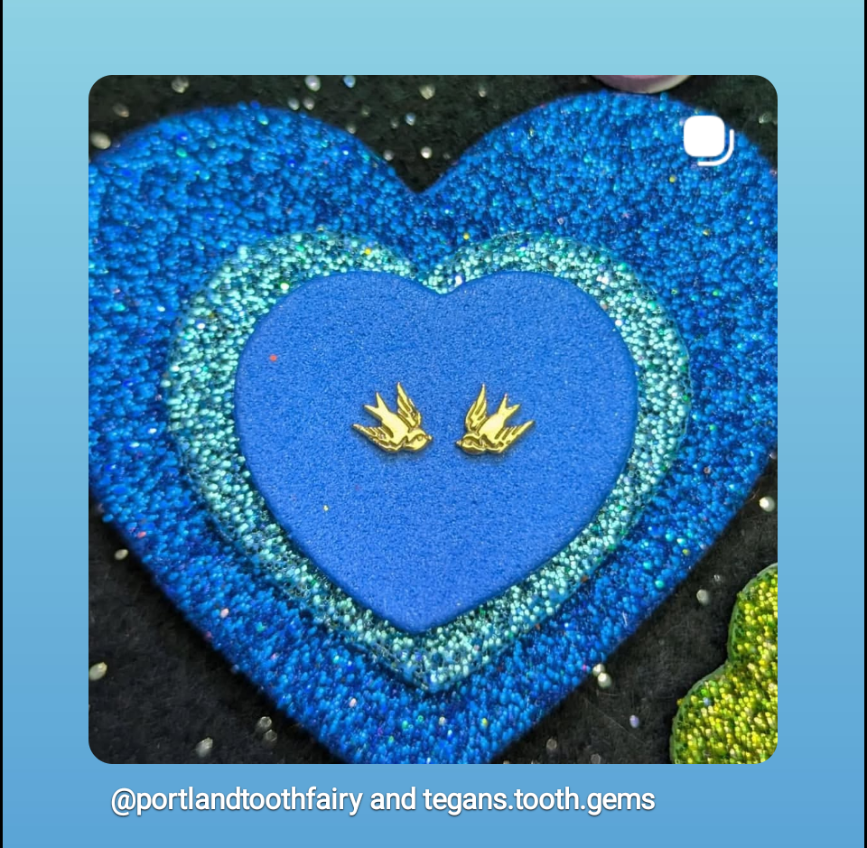 18K Sparrows by Portland Tooth Fairy